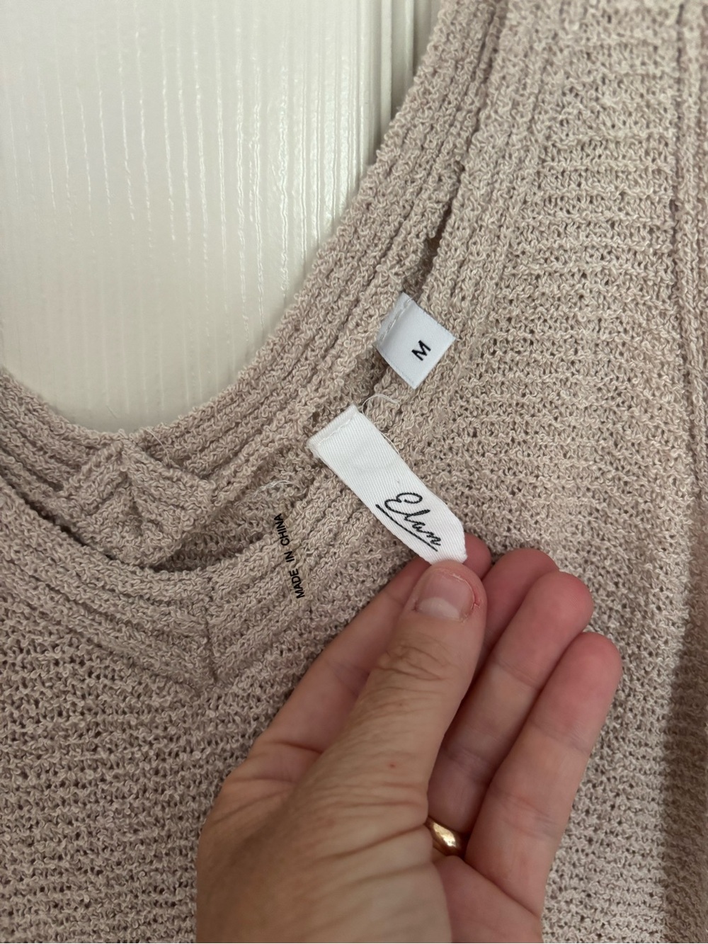 Elan White Tiered Maxi Dress with Tan Knit Sweater Tank - Picture 10 of 16